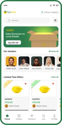 OyaShop App Screen 2